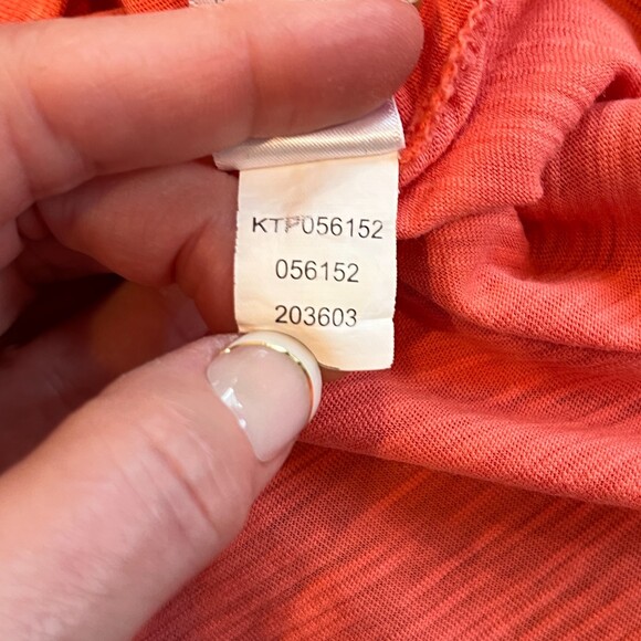 J.Jill Orange Pink (Shrimp) V-Neck Top XS Petite Cotton Everyday Colorful - Picture 6 of 9